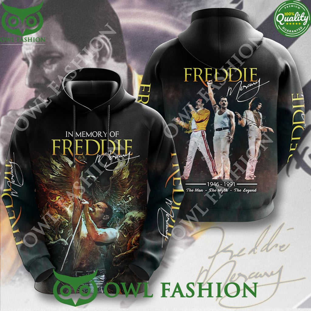 Freddie Mercury In memory 1946 1991 the Legend man Myth 3D t shirt