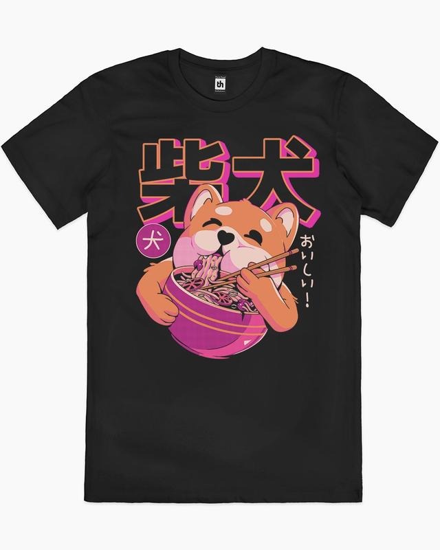 SHIBA NOODLES T-SHIRT, Men Summer Fashion Cotton, Cotton Menswear, S to 3XL Soft Top Hoodie, Sweatshirt | RetroVerseTees.com