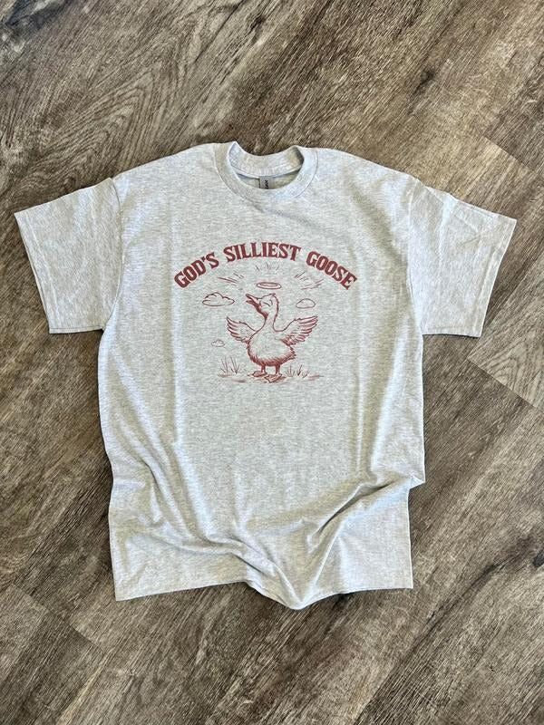SINGLE SHIRT - Gods Silliest Goose - Funny Shirt - Goose Shirt - Summer Tee Hoodie, Sweatshirt | RetroVerseTees.com