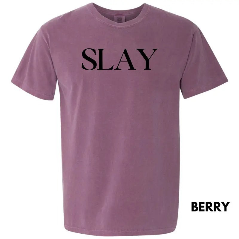 SLAY Bold Letter Comfort Colors T-Shirt 'NLB' Hoodie, Sweatshirt | RetroVerseTees.com