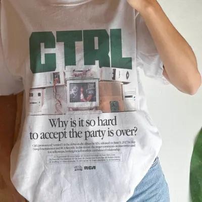 SZA-Ctrl Print Short Sleeve T-Shirt, Gift For Her, Gift For Him Hoodie, Sweatshirt | RetroVerseTees.com