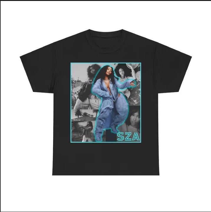 SZA Fitted T Shirt Unisex Heavy Cotton Tee blackshirt Hoodie, Sweatshirt | RetroVerseTees.com
