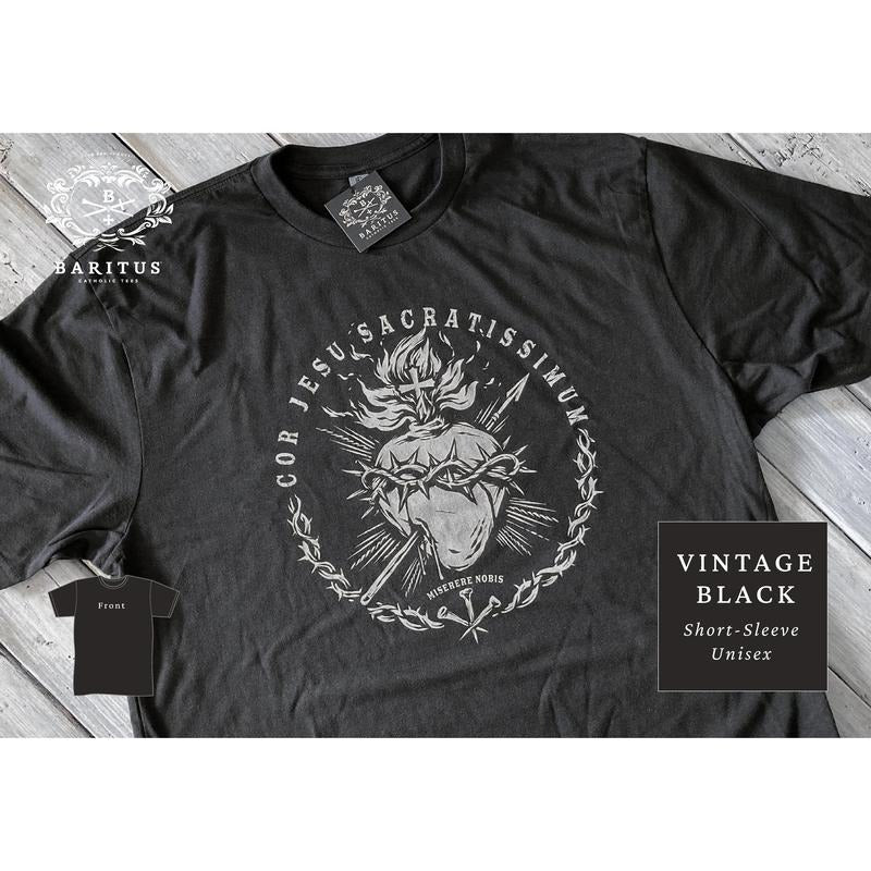 Sacred Heart of Jesus Tee Hoodie, Sweatshirt | RetroVerseTees.com
