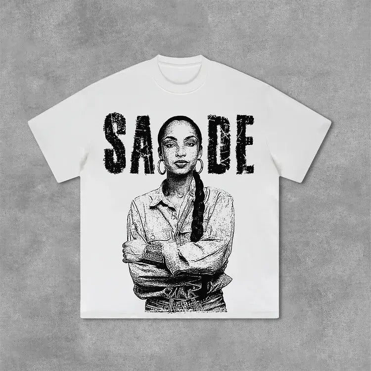 Sade Adu Graphics Print Cotton T-Shirt, S to 4XL, Menswear Hoodie, Sweatshirt | RetroVerseTees.com