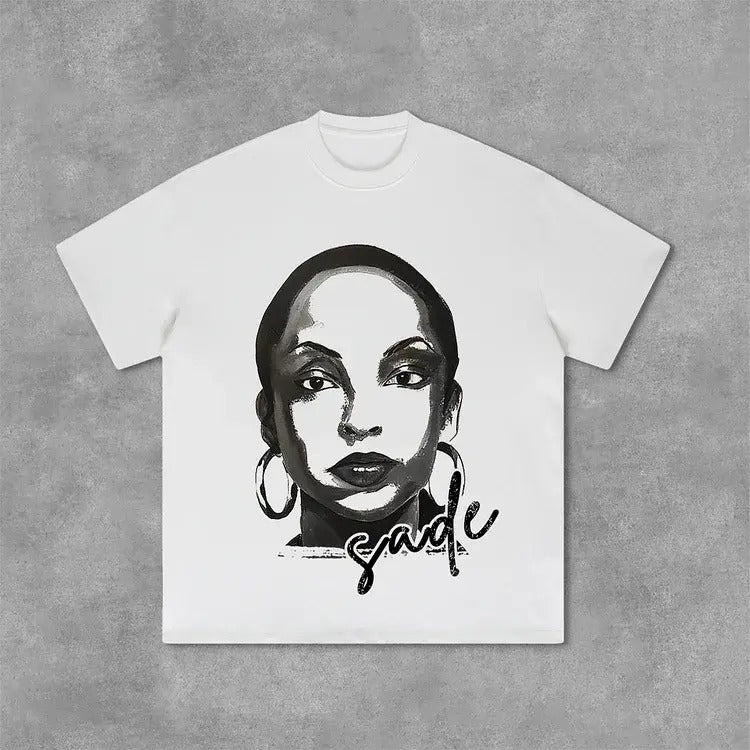 Sade Adu Graphics Print Vintage T-Shirt Cotton Hoodie, Sweatshirt | RetroVerseTees.com