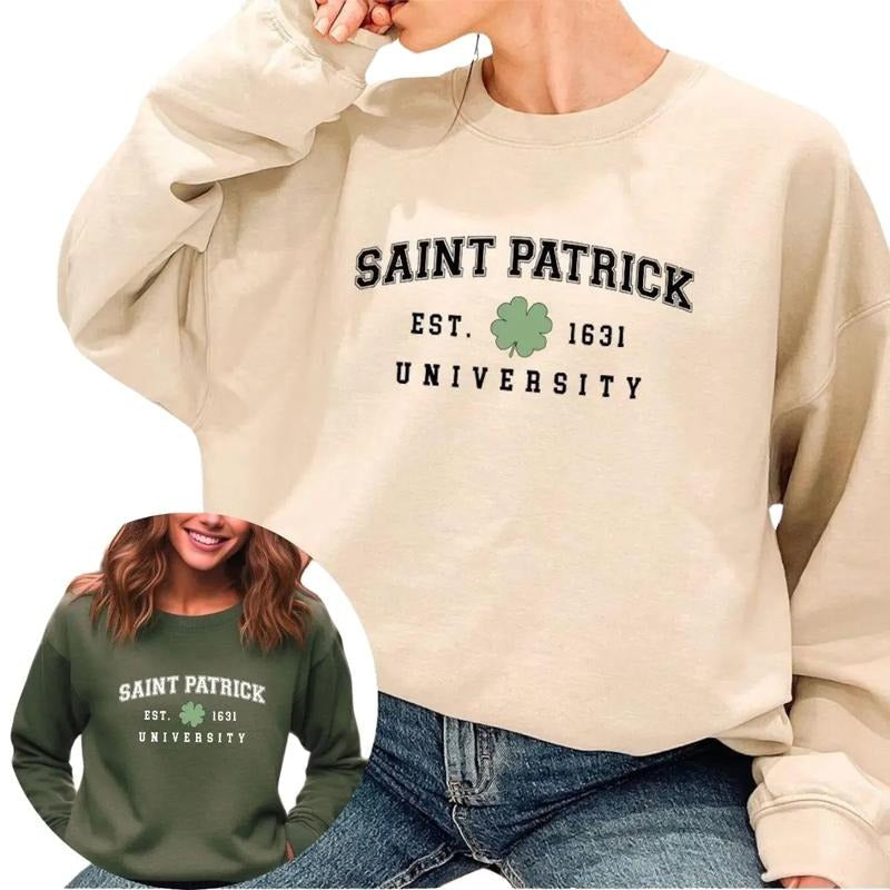 Saint Patrick University Sweatshirt, Saint Patrick's Day T-Shirts, Hoodie | RetroVerseTees.com