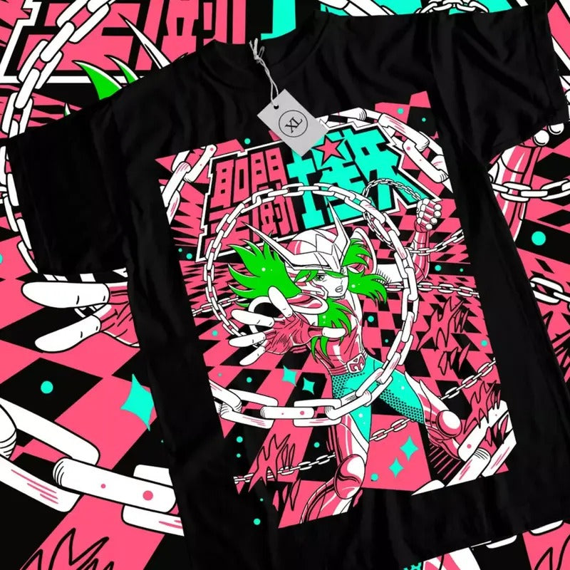 Saint Seiya Anime T-Shirt & Sweatshirt, Andromeda Shun Graphic Tee, Anime Manga Lover Gifts Hoodie | RetroVerseTees.com