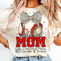 [Sale To 45% Off] Baseball Mom T-Shirt, Varsity Distressed T-Shirt, Loud and Proud Baseball Mama Shirt, Coquette Baseball...
