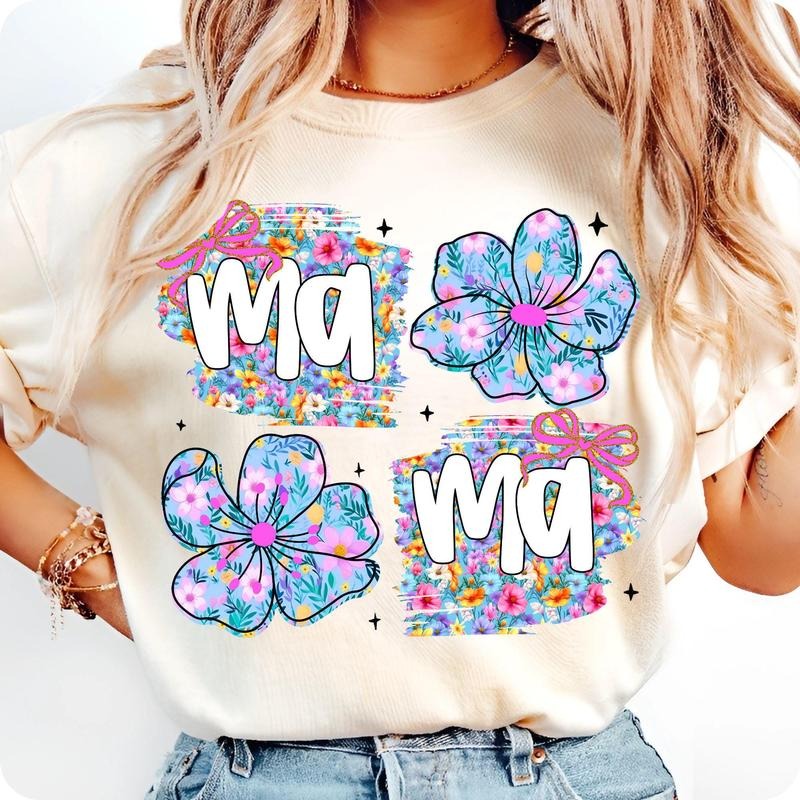 [Sale To 45% Off] Floral Mama Coquette T-Shirt, Boho Retro Mom , Mothers Day Gift T-Shirt, Vintage Spring Flower , Best...