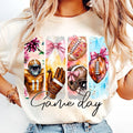 [Sale To 45% Off] Game Day Football Coquette T-Shirt, Football Bow T-Shirt, Football Mama Shirt, Gift For Mom, Mother's...