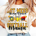 [Sale To 45% Off] Hot Mess Always Stressed Softball Mama T-Shirt, Trendy Game Day Sports T-Shirt, Softball Mom Bow...