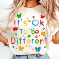 [Sale To 45% Off] It's OK To Be Different T-Shirt, Autism Coquette Bow, Autism Awareness Month T-Shirt, Special...