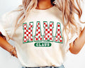 [Sale To 45% Off] Mama Claus T-Shirt, Retro Checkered Christmas Mama Shirt, Distressed Checker, Merry Mama Shirt, Gift...
