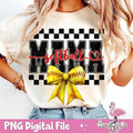 [Sale To 45% Off] Retro Checkered Softball Mama T-Shirt, Coquette Game Day Softball Mom Shirt, Trendy Softball Art,...