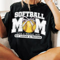 [Sale To 45% Off] Softball Mama T-Shirt, Loud  Proud Cheer Mom, Varsity Game Day T-Shirt, Retro Checked Softball Bow,...