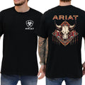 [Sale off up to 50%] Ariat Shirt, Western Aztec Bull Skull Shirt, Rodeo T-Shirt, Casual Menswear Hoodie, Sweatshirt