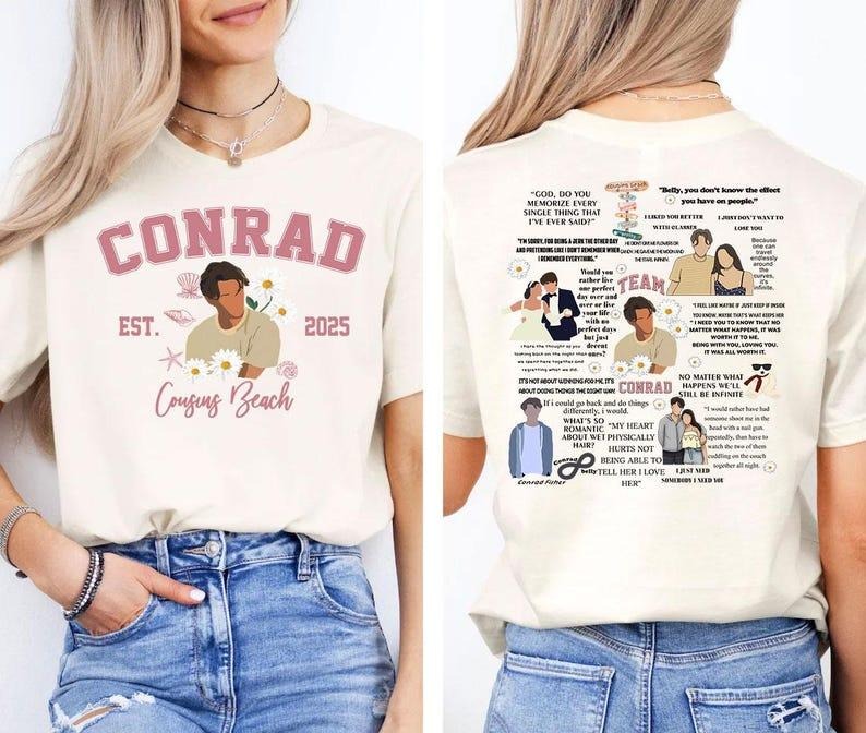 [Sale up to 30%]  The Summer I Turned Pretty T-Shirt, Team Conrad Lyrics Shirt, Summer Romance Shirt Hoodie, Sweatshirt