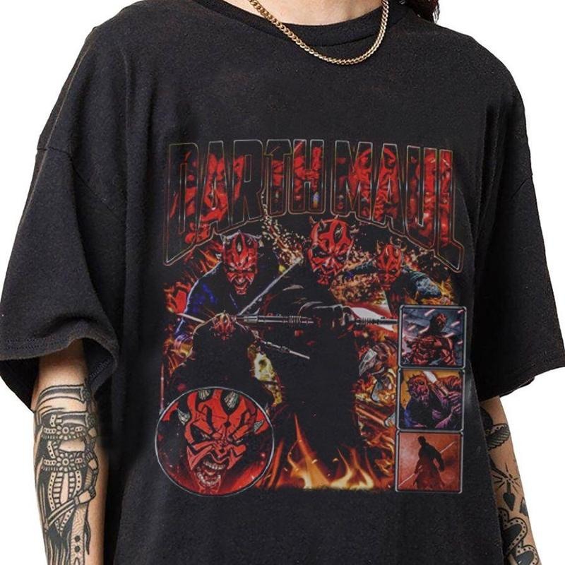 [Sale up to 30%] Darth Maul Vintage Bootleg T-Shirt | Unisex Graphic Tee | Retro Gift for Men & Women Hoodie, Sweatshirt