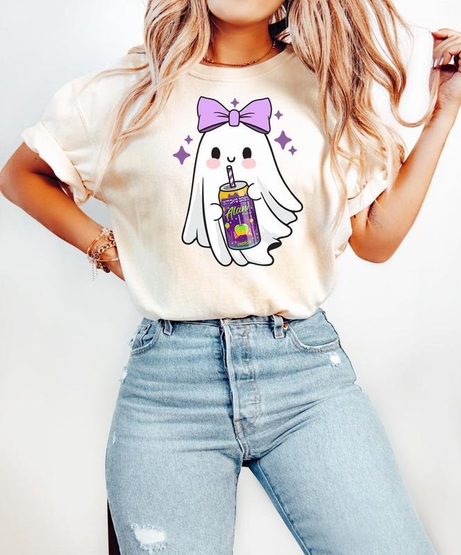 [Sale up to 30%] Spooky Alani Ghost Halloween Sweatshirt, Cute Ghost With Energy Drink Fall Tee, Spooky Season Ghost...