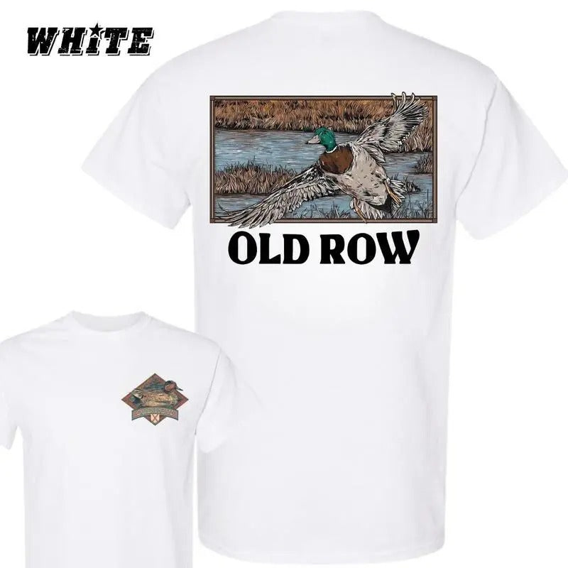 [Sale up to 45%] Old Row Mallard Duck T-shirt, Outdoor Wildlife Graphic Classic Unisex Cotton T-shirt, Gift for Dad, for...