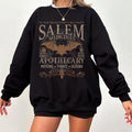 Salem Apothecary Halloween Sweatshirt, Salem 1692 Casual Crewneck Oversize Loose Long Sleeve Tee for Women Hoodie