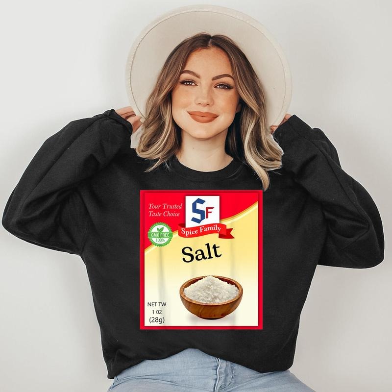 Salt Condiment Costume Holiday Spice Costumes Sweatshirt T-Shirts, Hoodie | RetroVerseTees.com