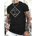 Salty Pattern Novel Men's T-Shirt - Short-Sleeved Casual Summer Tee with Comfortable Fit and Fashionable Street Style