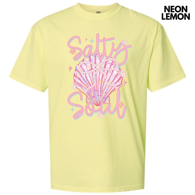 Salty Soul Seashell Comfort Colors T-Shirt 'NLB' Hoodie, Sweatshirt | RetroVerseTees.com