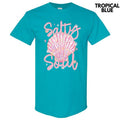 Salty Soul Seashell Gildan Short Sleeve T-Shirt 'NLB' Hoodie, Sweatshirt | RetroVerseTees.com