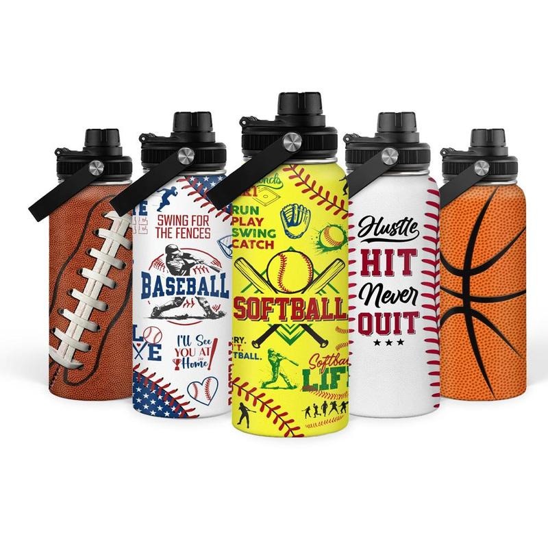 Sandjest 32oz Sports Water Bottle with Spout Lid & Handle, Leak FOG Insulated Stainless Steel, Portable Gym Travel...