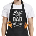 Sandjest Best Flippin Dad Aprons with Pockets for Men Dad Husband Boyfriend, Adjustable Neck Strap, BBQ Kitchen,...