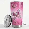 Sandjest Butterfly Jewelry Drawings 20oz Tumbler with Lid, Stainless Steel Insulated Vacuum Flask, FOG TNF Cup, Girl Gift...