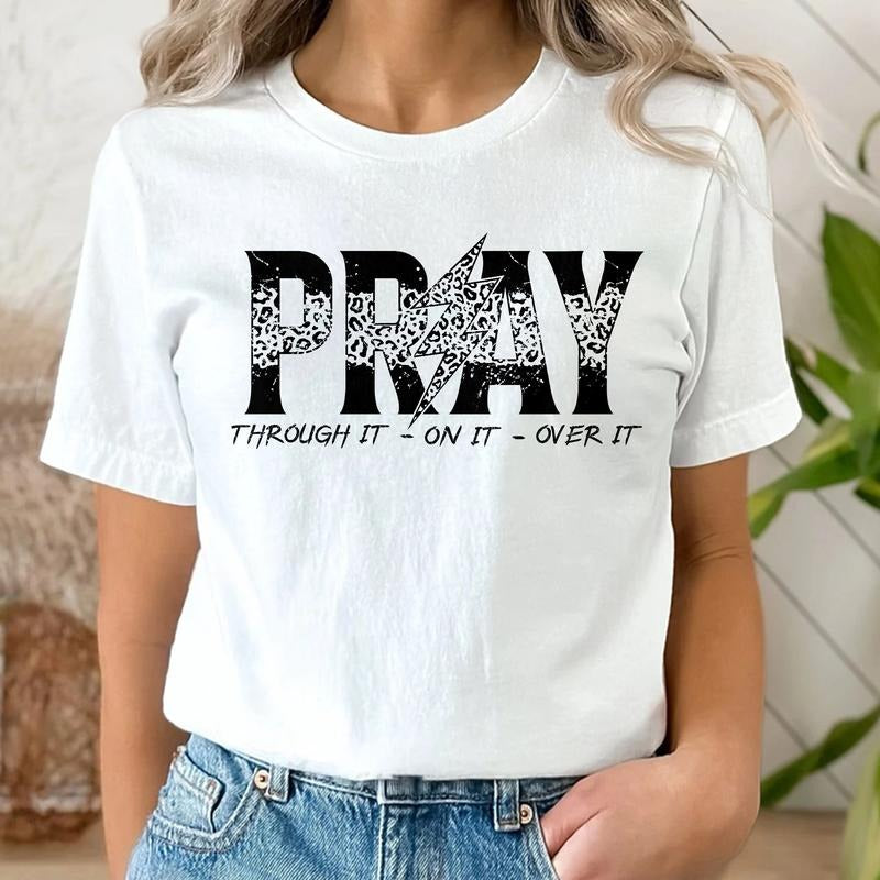 Sandjest Christian T-Shirt Pray Through Mouthless cat Pocket monsters Mouthless cat Over Mouthless cat Gift for Jesus...