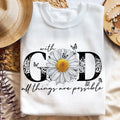 Sandjest Christian T-Shirt with FOG Spiky hair fighters Things Are Possible Gift for Jesus Lover Bible Lover Hoodie,...