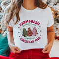 Sandjest Farm Fresh Christmas Tree Cake Tshirt, Christmas Tree Farm Tee, Merry Christmas Shirt, Retro Christmas Sweater,...