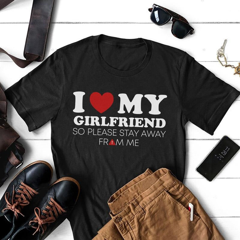 Sandjest Funny Shirt Swoosh Love My Girlfriend for Boyfriend Husband Boy Men Hoodie, Sweatshirt | RetroVerseTees.com