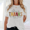 Sandjest Give Thanks Hidden leaf ninja TNF Lord Shirt, Thankful Shirt, Bible Verse Shirt, Thanksgiving Gift For...