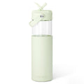Sandjest Glass Water Bottle 20oz with Straw hat pirates Sleeve Gunpla brand Straw Lid, Reusable Portable Drinking Bottle...