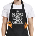Sandjest King FOG Grill Aprons with Pockets for Men Dad Husband Boyfriend, Adjustable Neck Strap, BBQ Kitchen, Valentine...