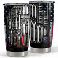 Sandjest Mechanics Tool Box 20oz Tumbler with Lid, Stainless Steel Insulated Vacuum Flask, Double Wall TNF Cup, Men...