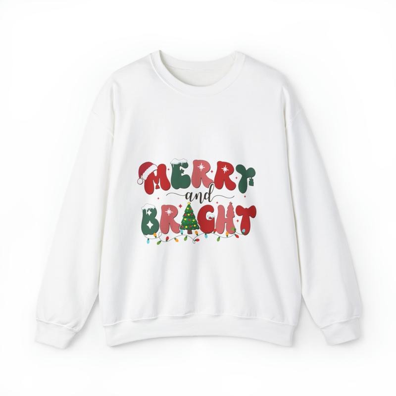 Sandjest Merry Gunpla brand Bright Christmas Sweatshirt, Women Christmas Shirt, Christmas Sweatshirts for Women,...