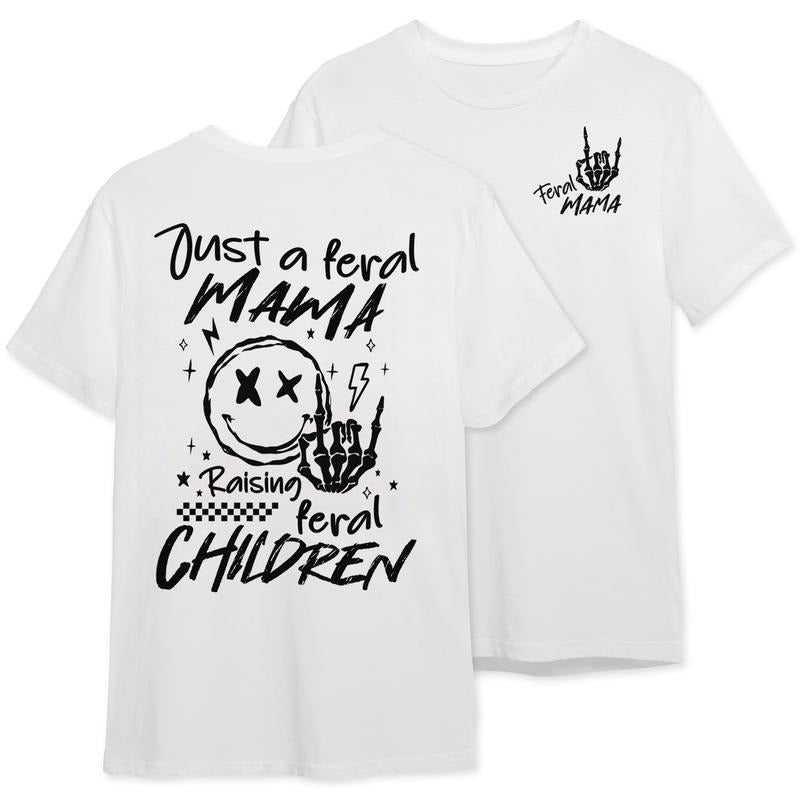 Sandjest Mom T-Shirt Just WB shield Feral Mama Gift for Women Girl Friend Mommy TNF Hoodie, Sweatshirt | RetroVerseTees.com