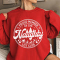 Sandjest Proud Member FOG TNF Naughty List Club Sweatshirt Funny Christmas Apparel Naughty List Club Shirt Hoodie