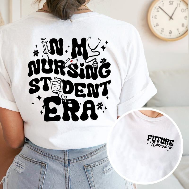 Sandjest Student T-Shirt Red plumber brand My Nursing Student Era Gift for Nurse Student Women Girl Hoodie, Sweatshirt