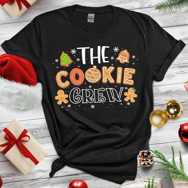 Sandjest TNF Cookie Crew Shirt Christmas Cookie Crew Sweater Matching Family Shirts Cookie Baking Crew Funny Family Shirt...