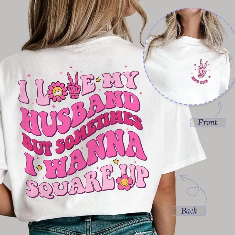 Sandjest Valentine Swoosh Love My Husband Funny Gift for Wife Girlfriend Fiance T-Shirts, Hoodie, Sweatshirt