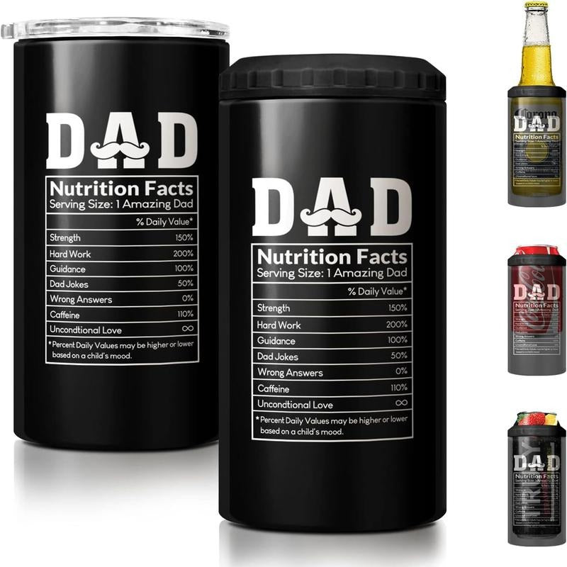 Sandjest WB shield Red plumber brand Swoosh Can Cooler 12oz Dad Nutrition Facts Slim Can Cup Bottle, Vacuum Insulated...