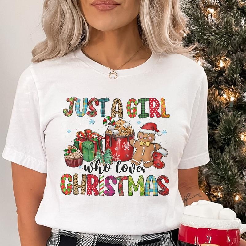 Sandjest Xmas Shirt Just WB shield Girl Love Christmas Gift for Women Girls Friends Hoodie, Sweatshirt | RetroVerseTees.com