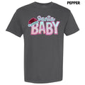 Santa Baby Pink Sequin Patch Comfort Colors T-Shirt Hoodie, Sweatshirt | RetroVerseTees.com
