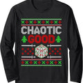 Santa Chaotic Good Christmas D20 Ugly Tabletop Sweater Long Sleeve T-Shirt Hoodie, Sweatshirt | RetroVerseTees.com